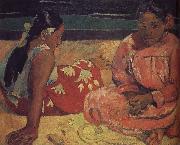 Paul Gauguin The two women on the beach oil